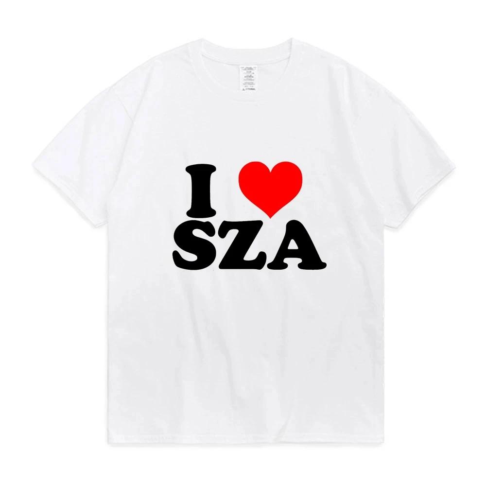 I Love SZA Good Days Letter Print T-shirt Cotton Men Women Hip Hop T Shirt Rapper 90s Vintage Short Sleeve Tees Teen Streetwear