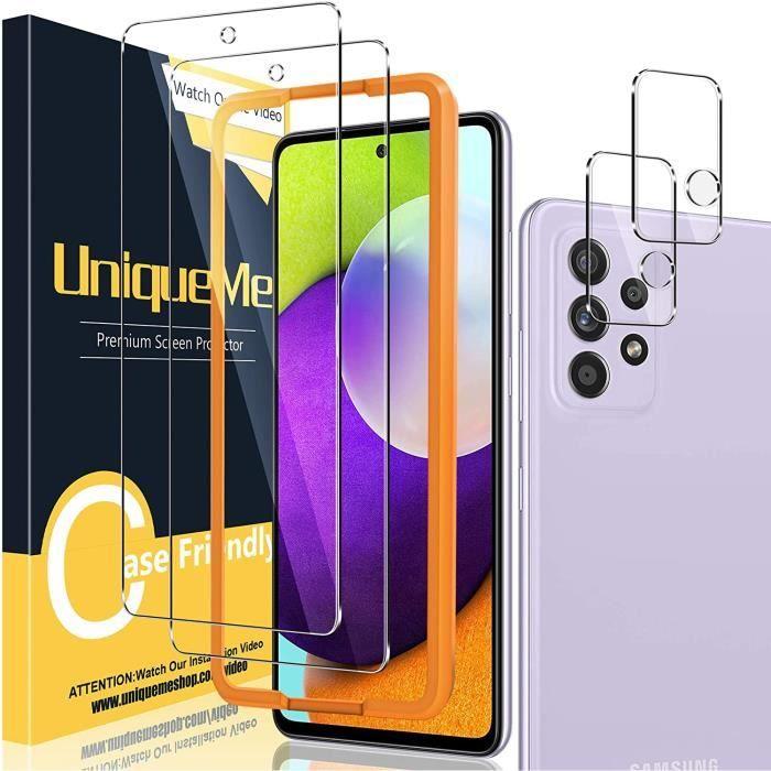 Protection d'écran - Verre Trempé - Samsung Galaxy A52 4G/5G - 9H Dureté - 2 Pièces - Protection Caméra