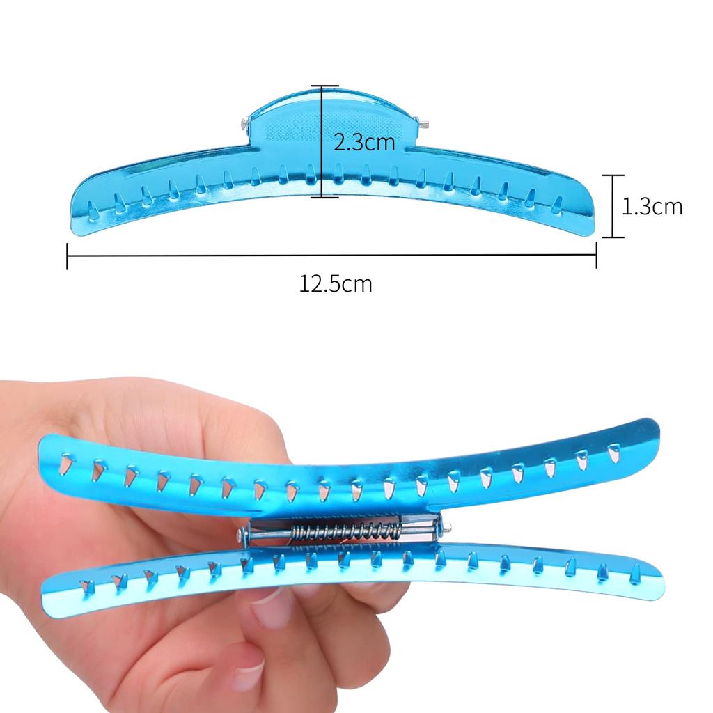 6PCS Vintage Metal Finger Wave Hair Clips Aluminum Hairpin Hairdressing Salon Barber Styling Tool Fixed Hairclips