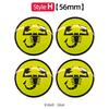 4pcs 56mm 60mm 65mm Car Wheel Center Emblem Hub Caps Stickers For 500 Punto Abarth Stilo Palio Bravo Doblo Aegea Strada