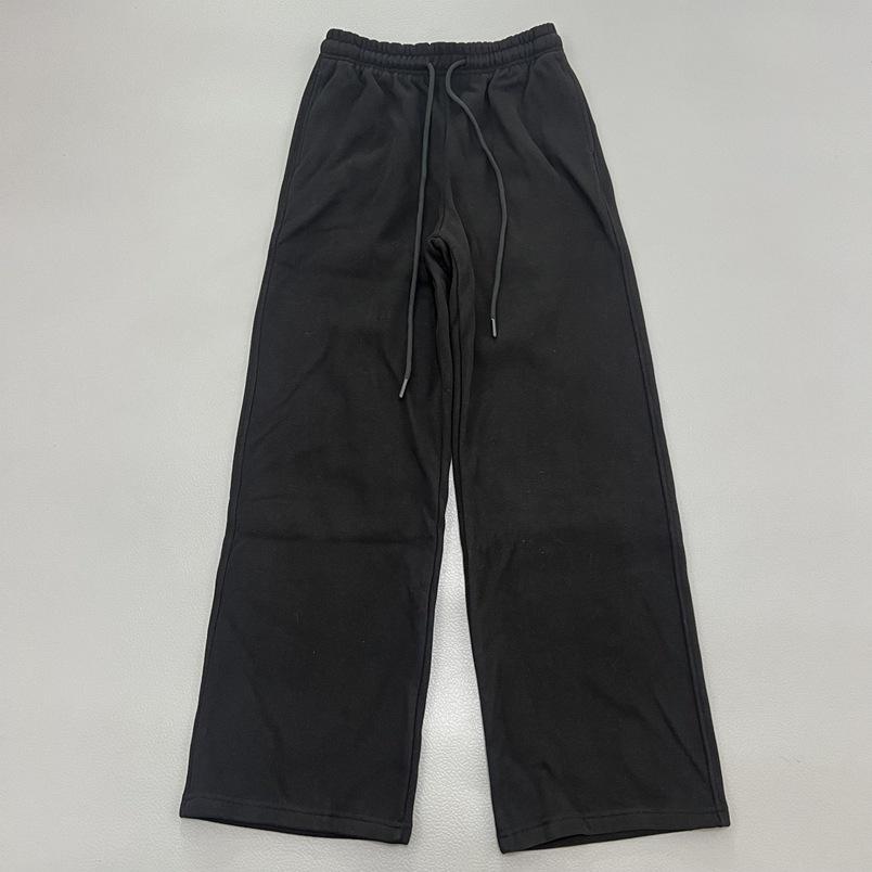 

Women s Fleece-Lined Drawstring Sweatpants: Warm, Versatile, Slimming, Straight-Leg Pants for Autumn and Winter. Small чёрный