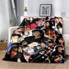 Custom Pop Music Michael J-Jackson Printed Flannel Blanket , Warm Soft Cozy Blanket Flannel Livingroom Home Decor Birthday Gi