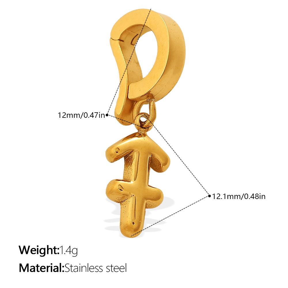 Summer Seaside Vacation Wind Golden Twelve Constellations Bikini Buckle Pendant Gold-plated DIY Accessories