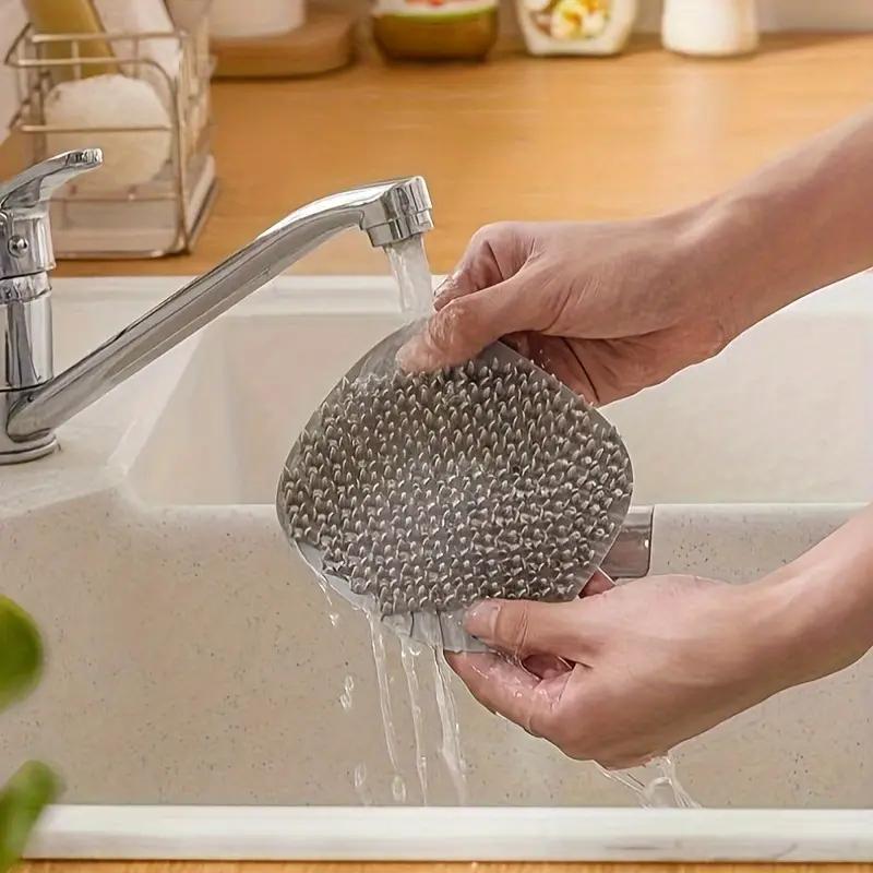 1PCS Silicone Fruit and Vegetable Cleaning Brush Dishwashing Brush Household Kitchen Decontamination Not Easy To Stick Oil Scouring Pad Pot Brush