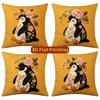 Cute Floral Penguin Embroidery Style Throw Pillow Covers Pattern Cushion Cover Suitable For Sofa Bedroom Car Pillow Cover