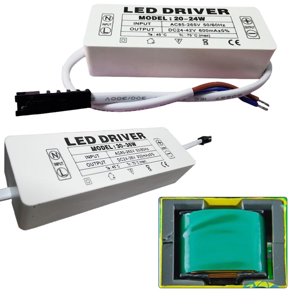 1pc 20W/30W LED Driver Power Supply AC85-265V Adapter Transformer Switch For Downlights Ceiling Lights Panel Lights All Lamps
