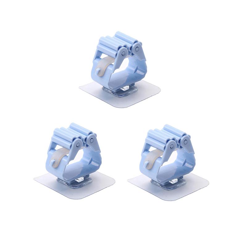 1/3Pcs Mop Clip Wall Mounted Storage Mop Organizer Holder Hanger Storage Rack Seamless Mop Clip Hook Household Mounted Hanging Racks