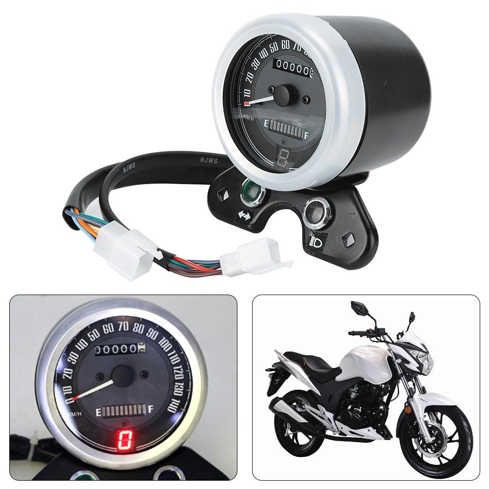 Multifunctionele Motorinstrumenten Retro LED Snelheidsmeter Brandstofmeter Past op CG125