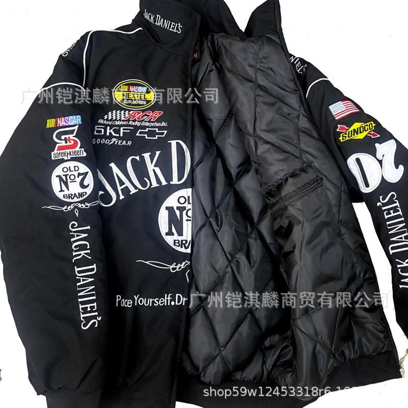 Gruba Bawełniana Haftowana Kurtka Motocyklowa Unisex Ciepła Odzież Wierzchnia Sporty Rowerowe