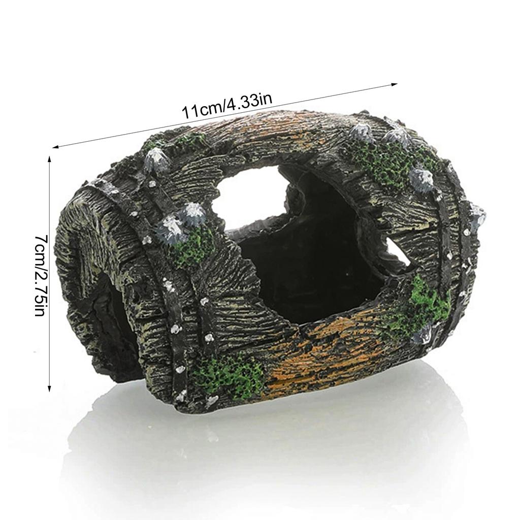 Resin Aquarium Decor Broken Design Reptile Hideout Ornament Cave Aquatic Pet Fish Landscape Decor For Fish Tank And Terrarium
