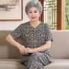 YUZHAOLIN Elderly Women's Summer Tang Suit Set