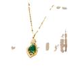 Fashionable Drop Shaped Green Zircon Necklace For Women Elegant Collarbone Chain Versatile Necklace Jewelry