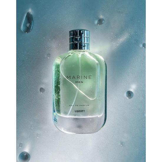 Liberty Men Marine Luxury Liquid Perfume Aquatischer Duftspray , Langanhaltender Duft, Hergestellt in Frankreich, Eau De Parfum(Edp) - (Marine, 100 ml)