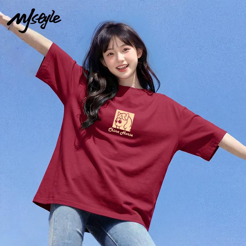 MJ STYLE Women's Cotton Graphic T-Shirt