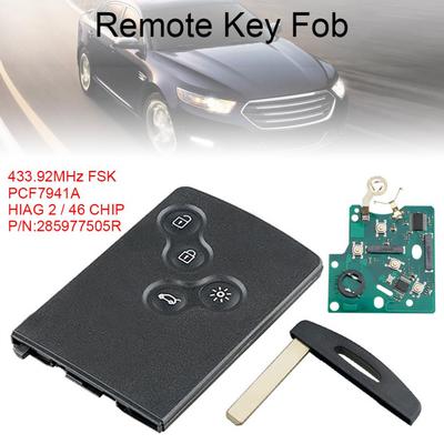 433MHz Car Remote Key ID46 Chip Fit for Renault Megane III Fluence Laguna III Scenic 2009-2015