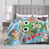 Classic Comedy Anime Keroros Frog Blanket  Travel Flannel Throw Blanket For Couch Chair Super Soft Design Quality Bedspread Gift