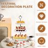 2/3-lags muffinsstativ Tre Rundt Etagestativ Kake Snacks Dessert Serveringsbrett for Bryllupsfestbord Bursdag Dekorative Brett