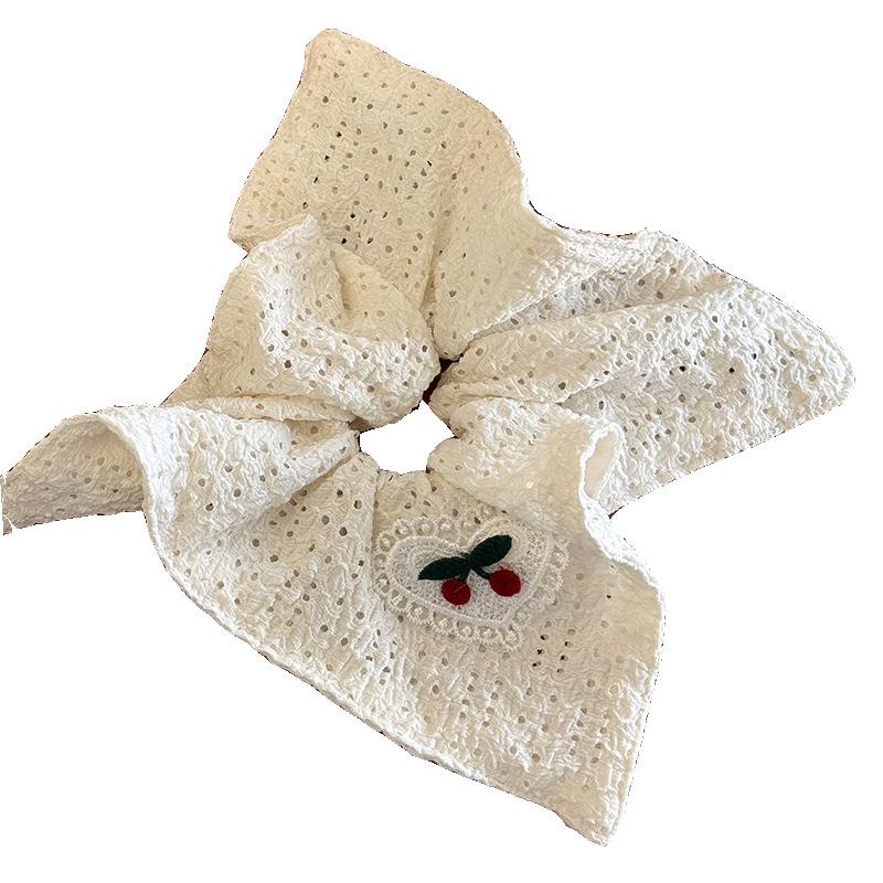 Korean accessories elastic hair band tie scrunchie for girls women sweets kpop leading fashion vintage popular fascinator flower