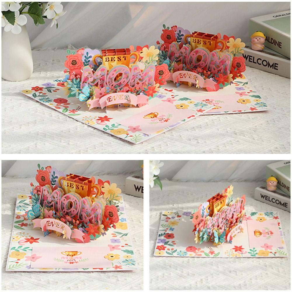 3D Greeting Cards Pop Up Handmade Card Artistic Thank You Card  Mother's Day