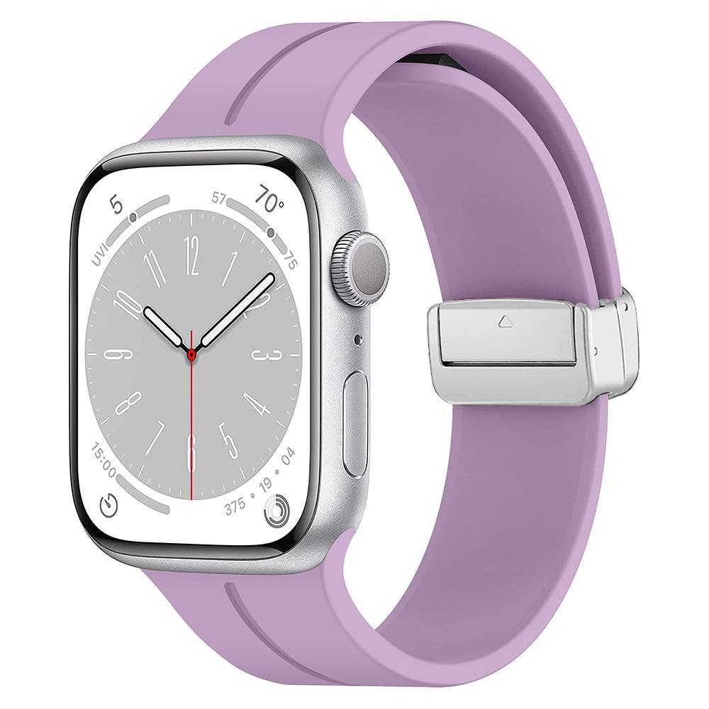 

Для ремінця Apple watch 45мм 41мм 49мм 44мм 42мм 46мм Магнітний силіконовий браслет correa iWatch Series 10 9 8 7 SE 6 5 4 Ultra Ремінець serie 10 42mm світло-фіолетового кольору