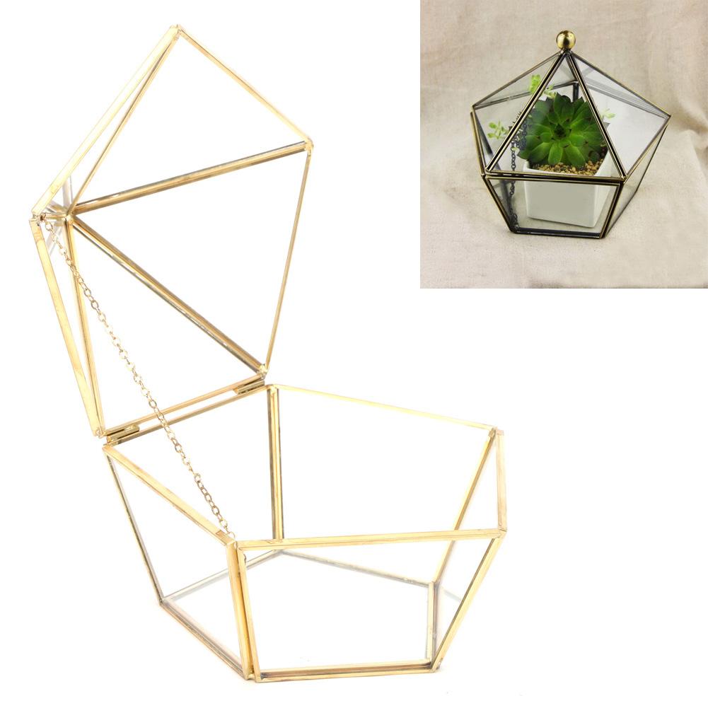 Einzigartiger Geometrischer Sukkulenten-Pflanztopf Künstlicher Blumenbehälter Halter Staubschutz Dekoration