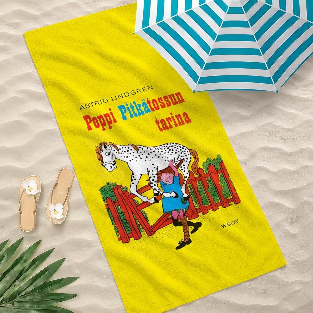 Book Pippi Longstocking Towel Towel Beach Towel Oversized Quick Dry Towel Absorbent Soft Swim BeachTowels for Men Women