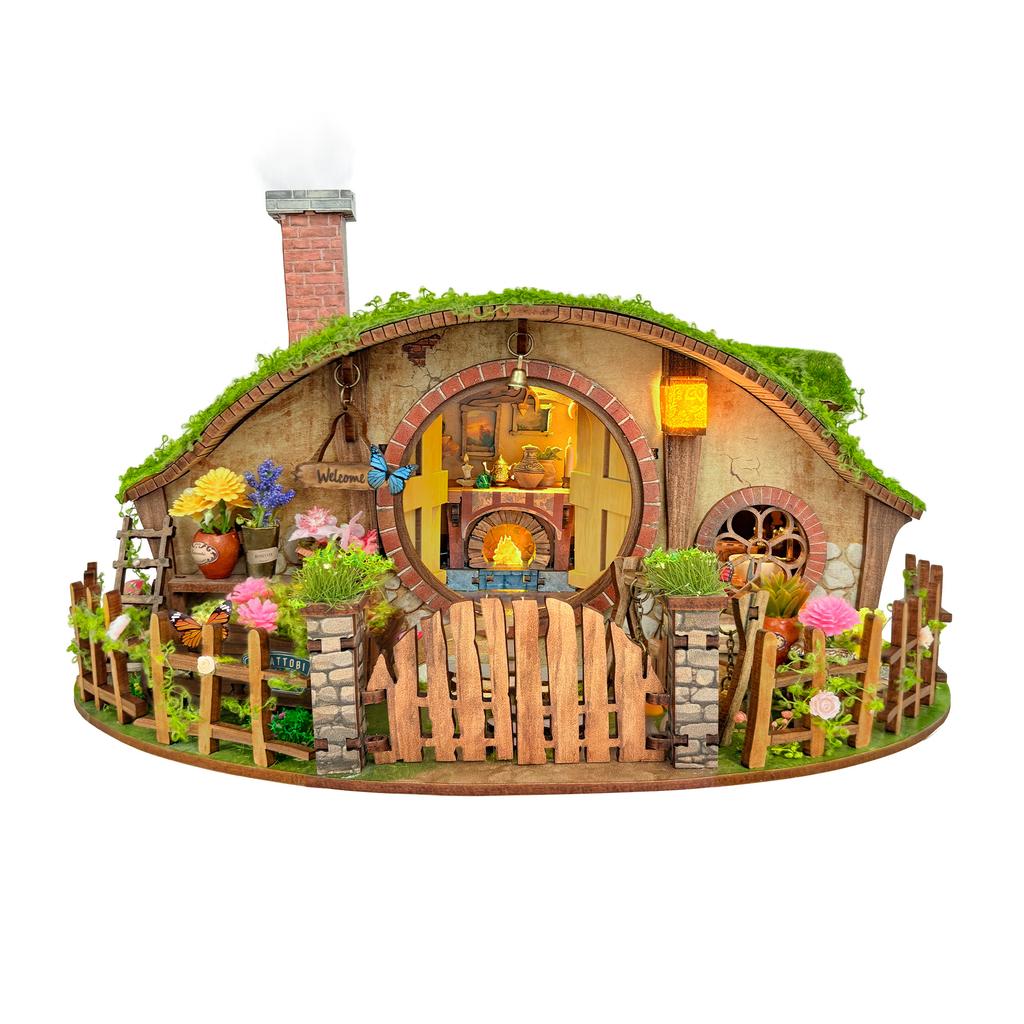 DIY Wooden Magic Ring House Figurines Miniatures Handmade Forest Casa for Friends Birthday Gifts Home Decoration Crafts