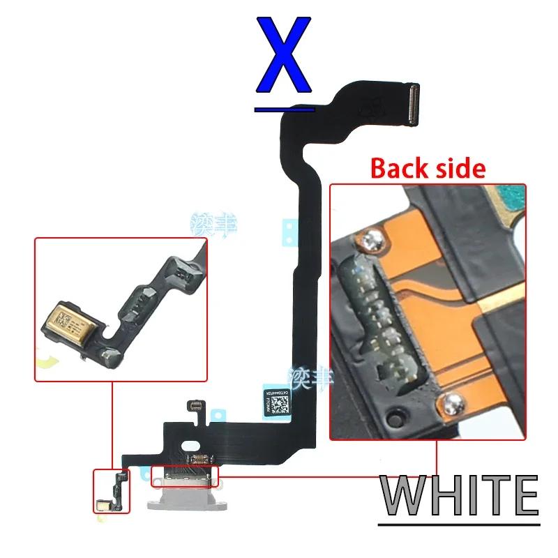 USB Port Charger Dock Connector Mic Cable for IPhone X Xr Xs Max 7 8 Plus Dock Charging Flex Module