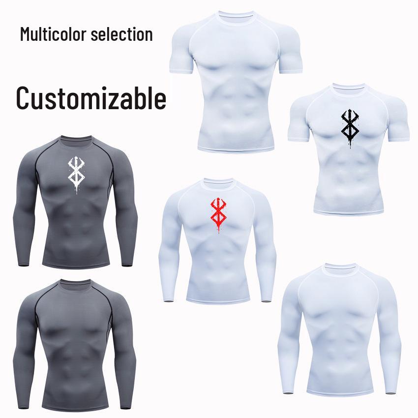 2025 Men's Quick-Dry Running T-Shirt: Breathable, Sweat-Wicking, Tight-Fit Gym Base Layer