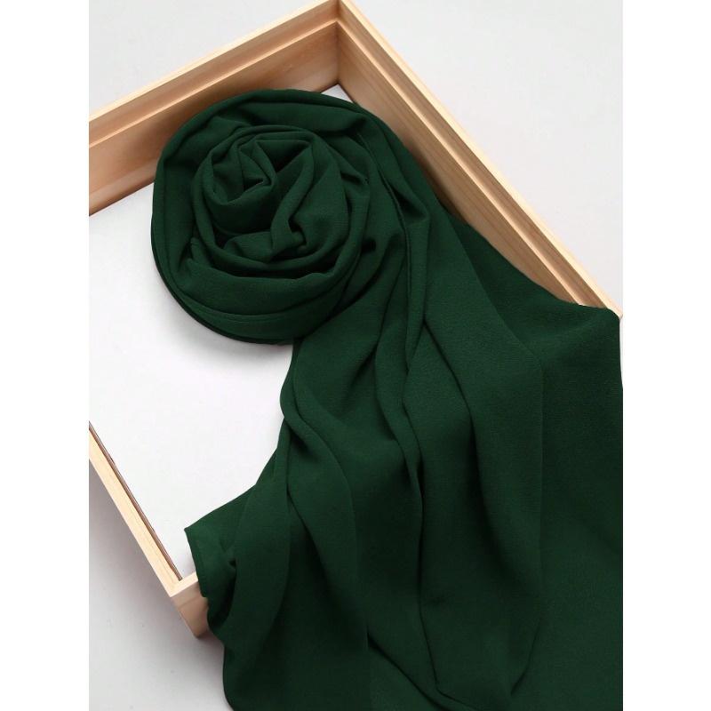 1pc Casual Versatile Solid Color Chiffon Scarf