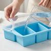Covered Silicone Ices Cubes Tray For Freezing Storage Box Ices Block Mold