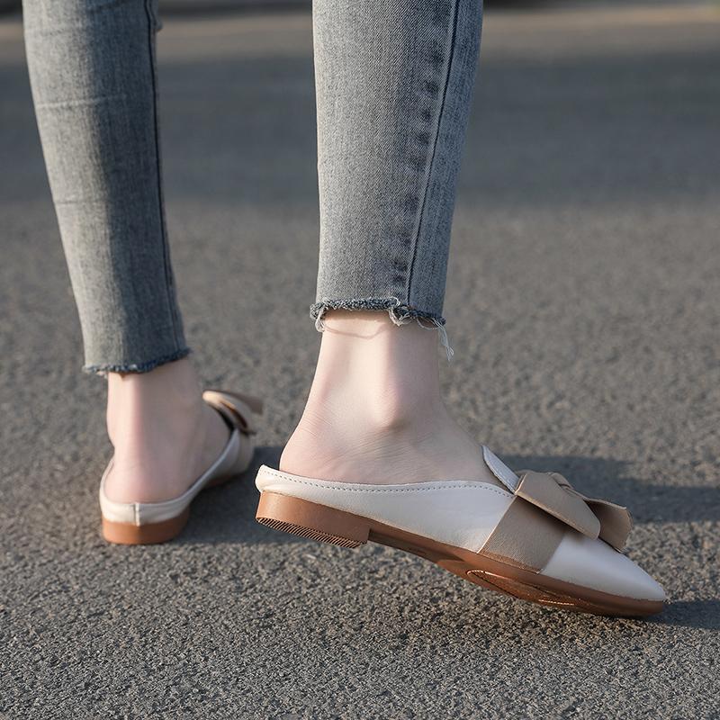 Mašle Dámské boty Plus Size Dámské pantofle Sexy Nazouvací ploché boty Ležérní Muller Street Volnočasové pantofle Ležérní obuv Venkovní