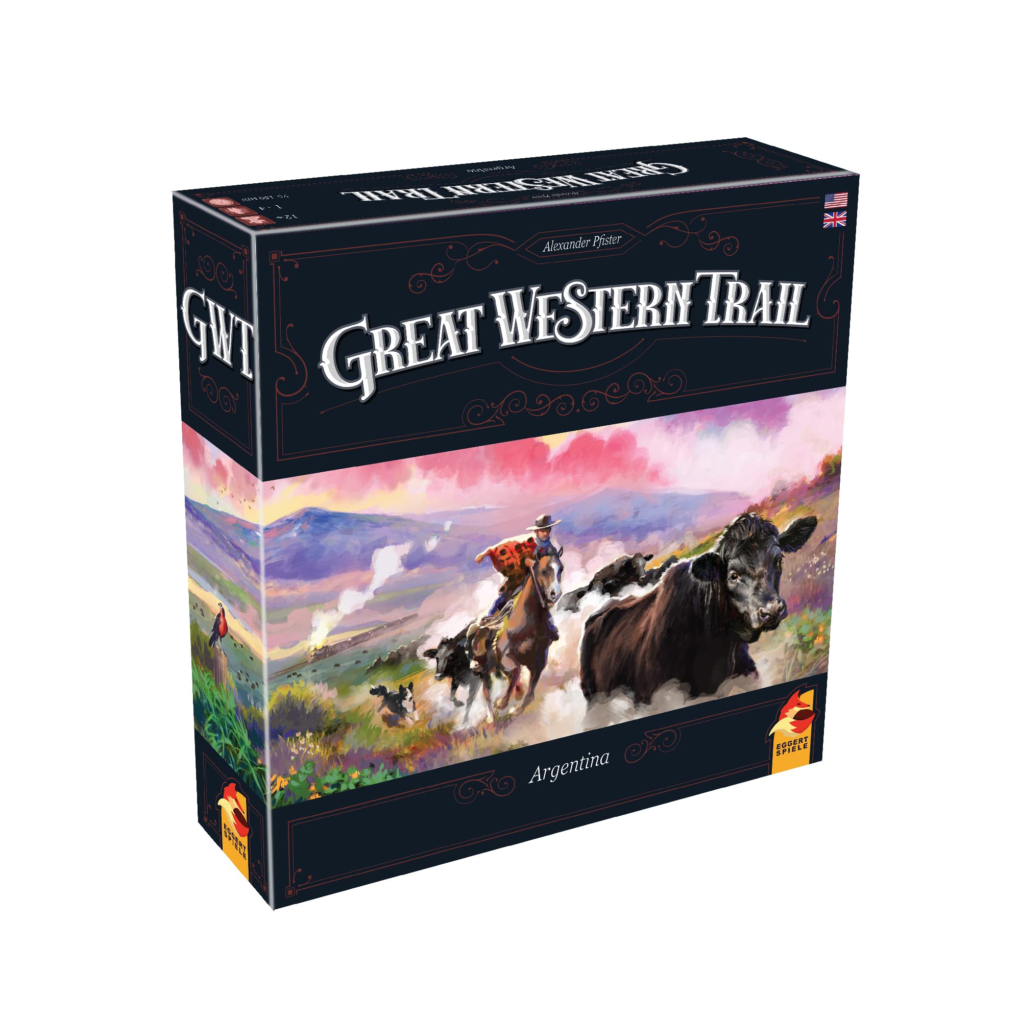 

Eggertspiele Great Western Trail 2-е издание Аргентина Настольная игра Тема ковбоев Стратегическая игра для взрослых и возрастов Среднее время игры Минут Игра, Дети, 12+,