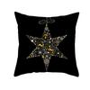 Home decor black merry christmas pillowcase christmas decoration party christmas moose pillowcase 45x45cm