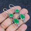 Natürlicher Skota Smaragd Edelstein Handgefertigt 925 Sterling Silber Ohrring 2.25" A4m17