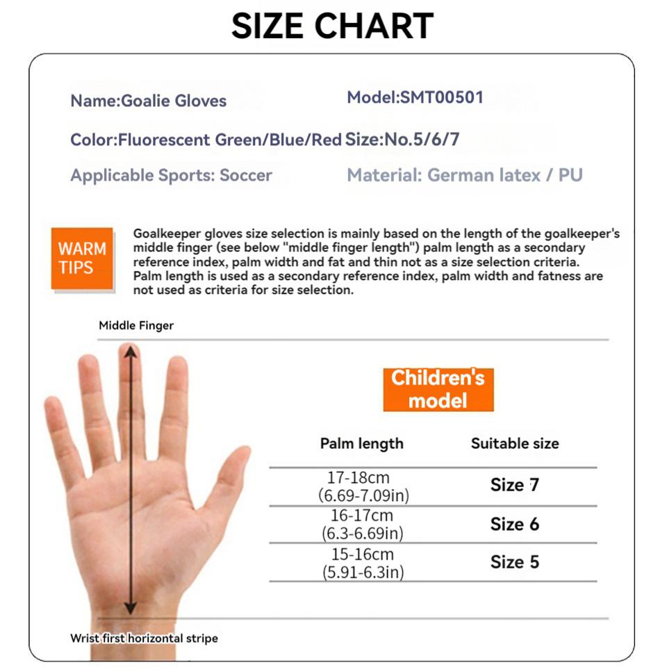 Loogdeel Football Goalkeeper Gloves Finger Protect Thickened Anti-slip Wear-resistant Adult Child Soccer Training Sports Gloves