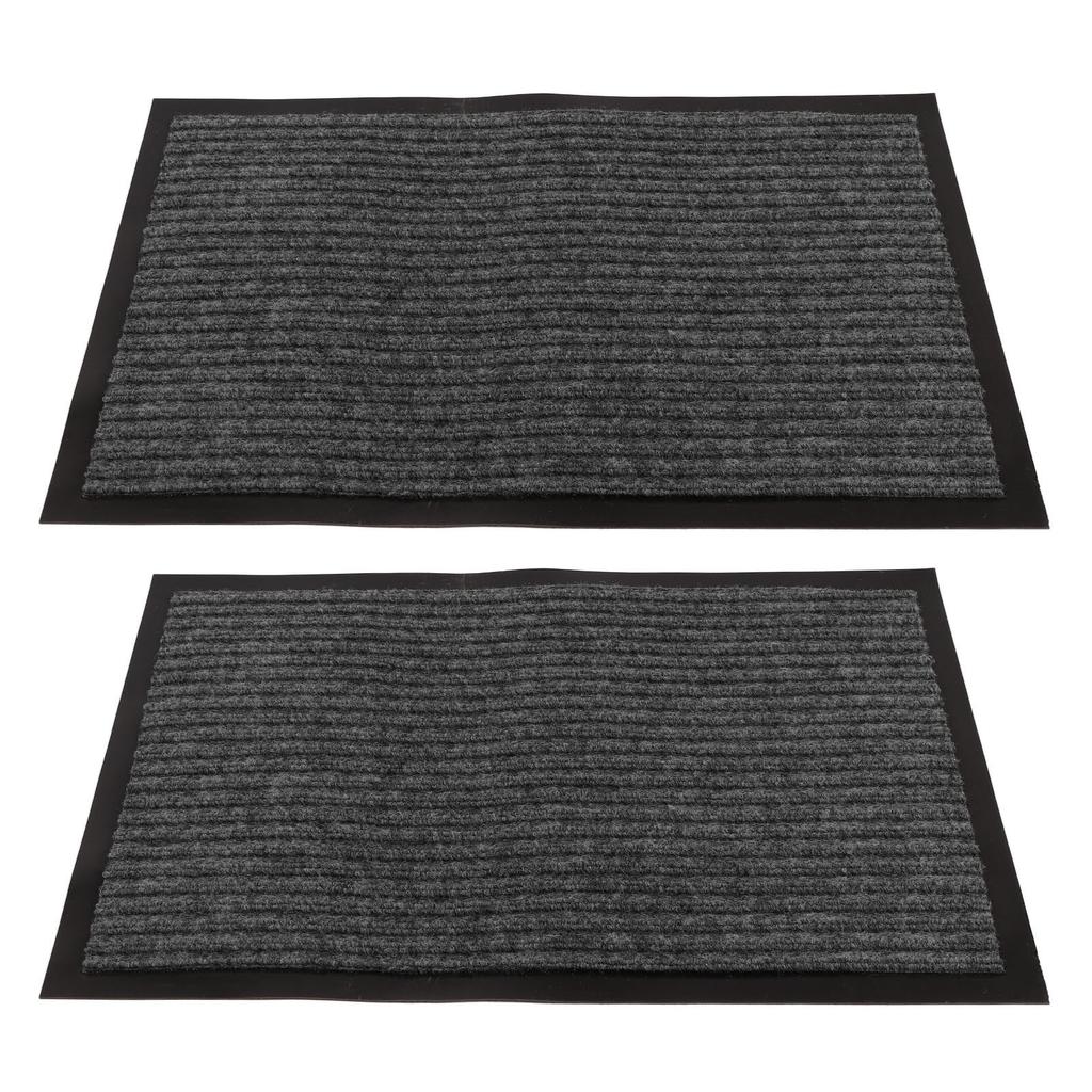 2PCS Indoor Door Mat Chemical Fiber Absorbent Non Slip Machine Washable Floor Rug for Bathroom