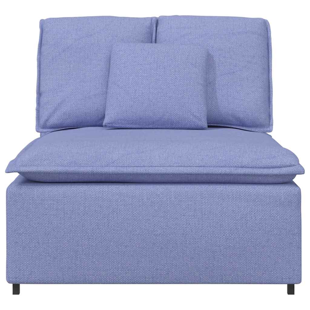 Modular Sofa Center Module with Cushions Jeans Blue 100 Cm