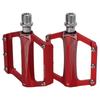 Enlee Bicycle Pedals Aluminum Alloy DU Bearing Bike Flat Pedal for Road Mountain BikesRed