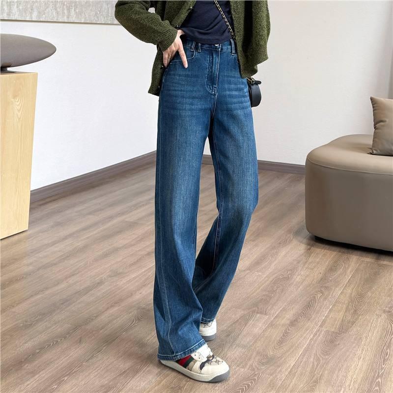 

Pretty Little High-Waisted Stretch Slim-Leg Jeans [2 Lengths] - Super Slimming, Narrow Wide-Leg, Straight-Leg Trousers XXL