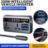 Multi-Function Car Inverter Charger 12V/24V To 220V Car Outlet Adapter QC3.0 Fast Charging with 6 USB Ports Automotive Charger for Auto Truck SUV RV