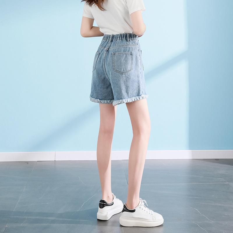 Plus Size Denim Shorts Women's Summer High-waisted Loose Burlap Wide-legged Trousers Tide