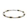 Bracelet - LUXENTER - Miluy - 18 Carat Yellow Gold Plated - Hematite - Length 19 Cm