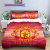 Man Utd2 Pattern Bedding Quilt Set  Home Decoration  Gift (1 * duvet cover + 2 * pillowcase  without core)
