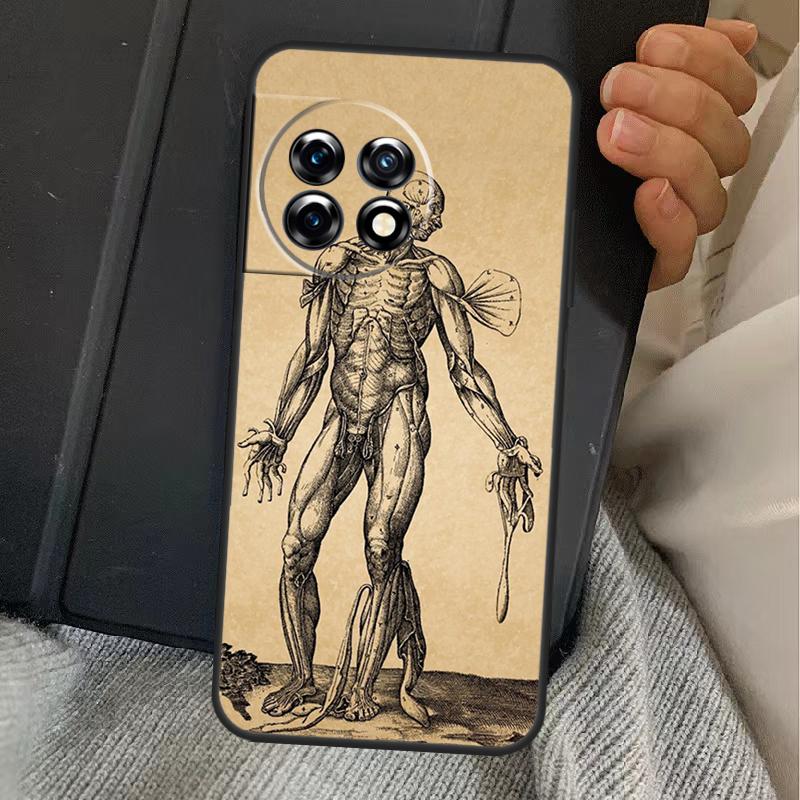 Human Anatomy Case For OnePlus 13R 12R 10R 13T 10T 8T 15 13 12 11 Nord CE 4 3 2 Lite N20 N30 Nord 5 Cover