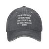 Im In Love with My Girlfriend Dont Talk To Me Unisex Unstructured Baseball Caps Distressed Cotton Hats Adjustable Headwear