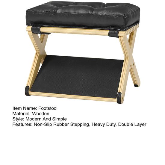 Drewniana podnóżek pod biurko z antypoślizgową gumową powierzchnią do stania Ergonomiczny podnóżek do biura domowego, gier, wsparcie postawy podczas pracy