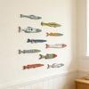 10 Stück Holzfisch Wanddeko Hängende Küsten Strand Wandkunst für Ozean Nautische Dekoration Vintage Fisch Wandskulptur für Seehaus Badezimmer Wohnzimmer