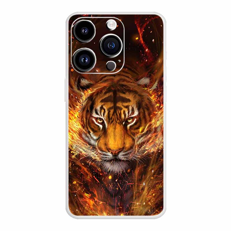 Für iPhone 16 Pro Max Hülle Luxus Silikon TPU Weiche Abdeckung Handyhülle iPhone16 plus 16e Stoßfester Bumper Funda Tiere Hülle