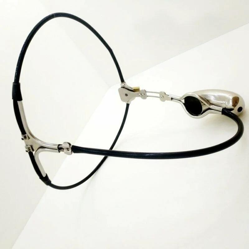 Adjustable Invisible Male Stainless Steel Chastity Belt with Enclosed Cage Plug Full Cover Restraint with Hole Sex Toys for Men